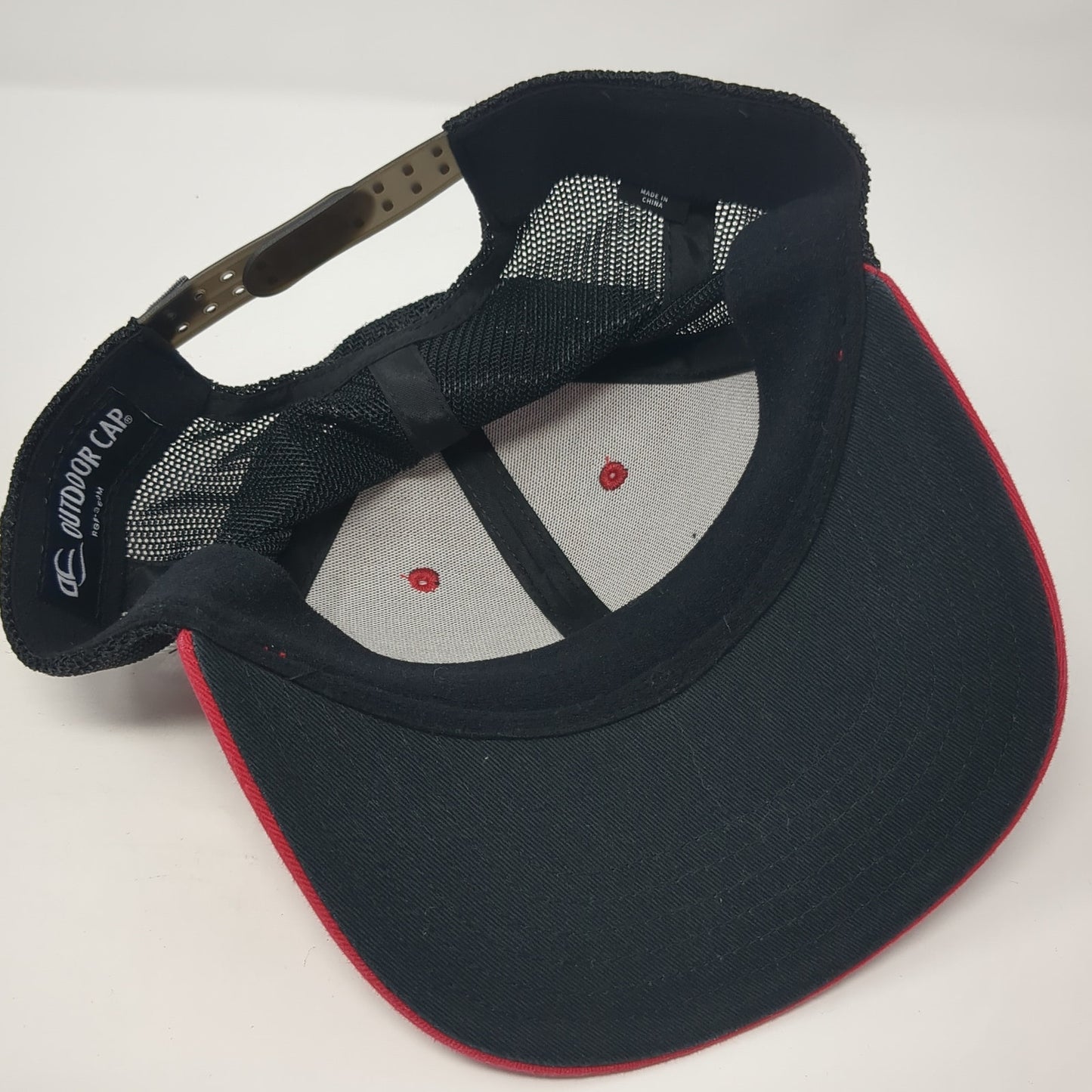 NDEco Snapback Mesh Back Trucker Hat Red One Size Colorblock Outdoor Cap