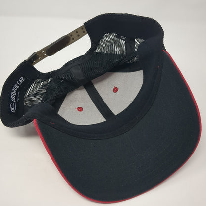 NDEco Snapback Mesh Back Trucker Hat Red One Size Colorblock Outdoor Cap