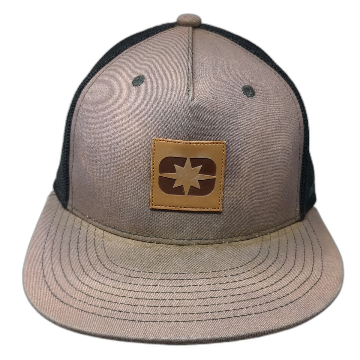 Polaris Trucker Hat Gray One Size Star Logo Patch Mesh Snapback Side Embroidery