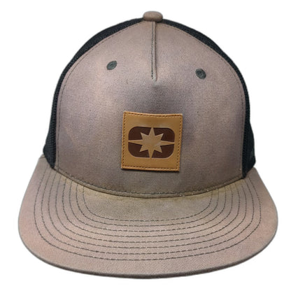 Polaris Trucker Hat Gray One Size Star Logo Patch Mesh Snapback Side Embroidery