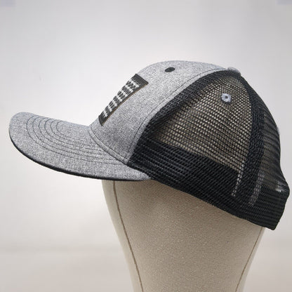 Flag Patch Snapback Trucker Hat Gray OSFA Mesh Back Arcadian Outfitters