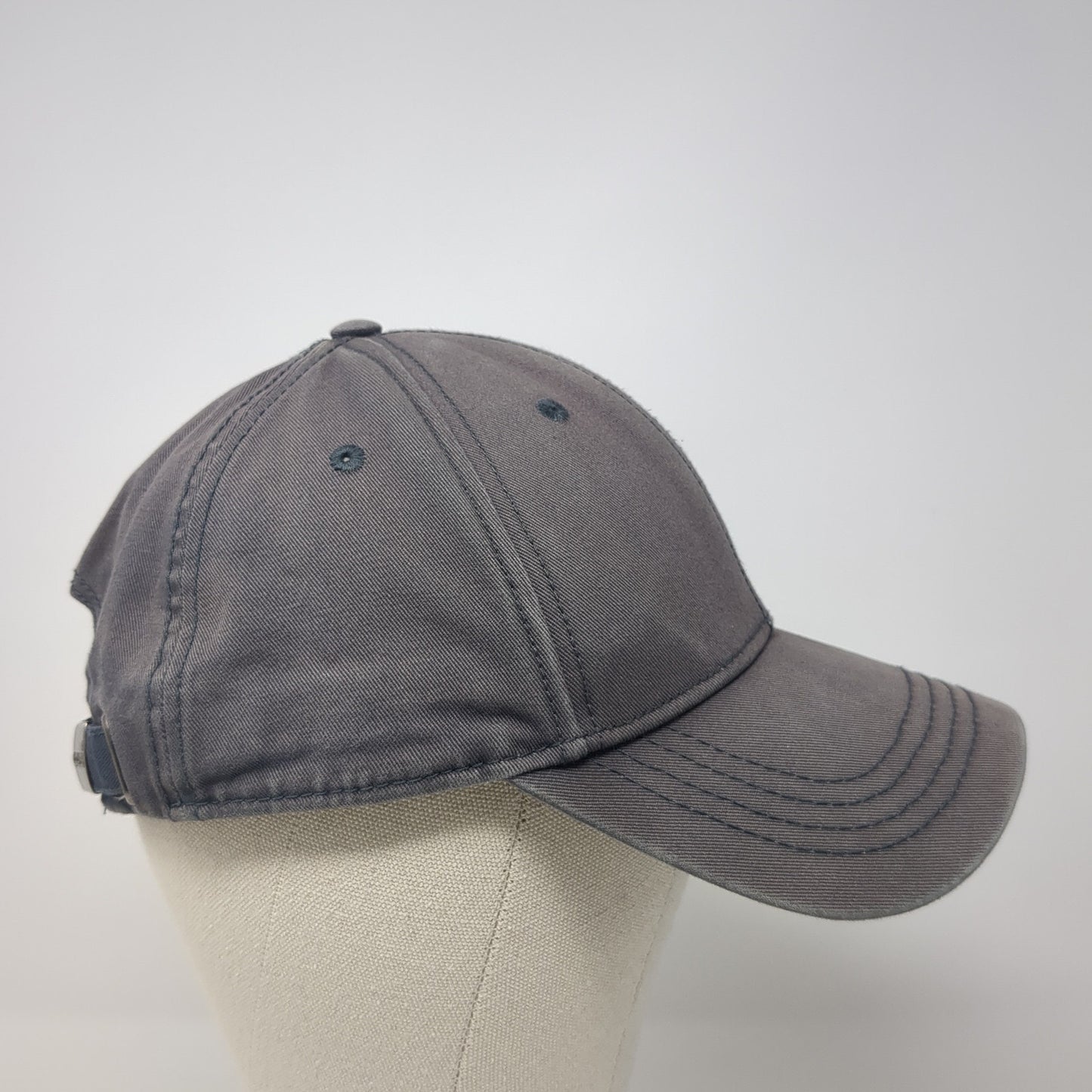 Cacuss Slideback Baseball Cap Gray One Size Adjustable 6 Panel Cotton