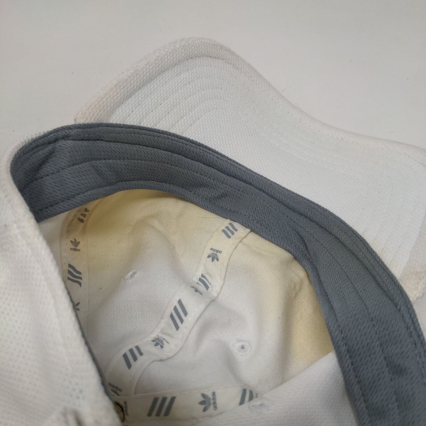 Adidas Patch Strapback Hat White OSFM Adjustable 6 Panel Vent Holes