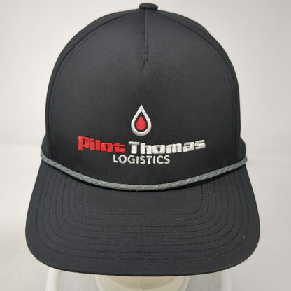 Pacific Headwear 5 Panel Black Hat One Size Snapback Rope Pilot Thomas Logistics