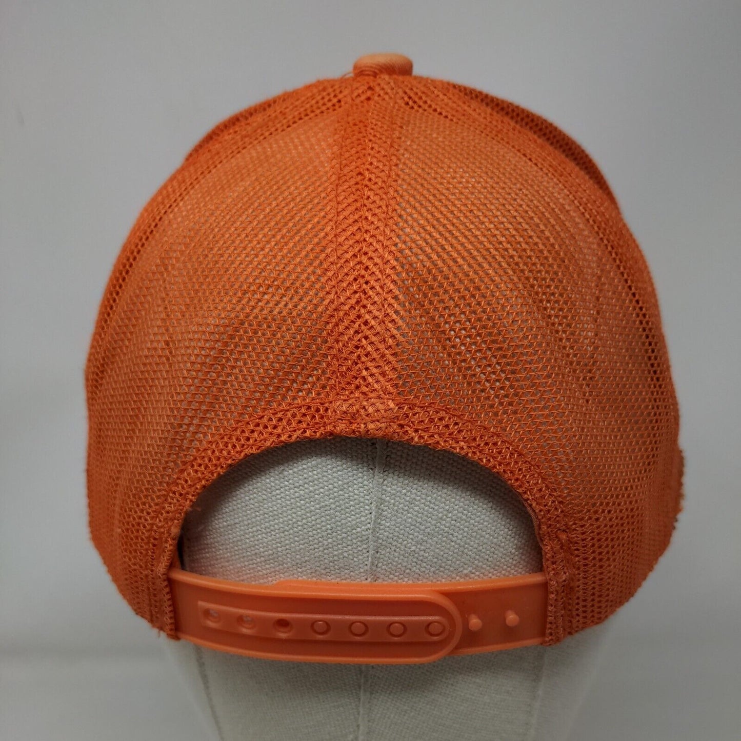 Bass Pro Shops Snapback Mesh Back Trucker Hat Orange OSFM Gone Fishing