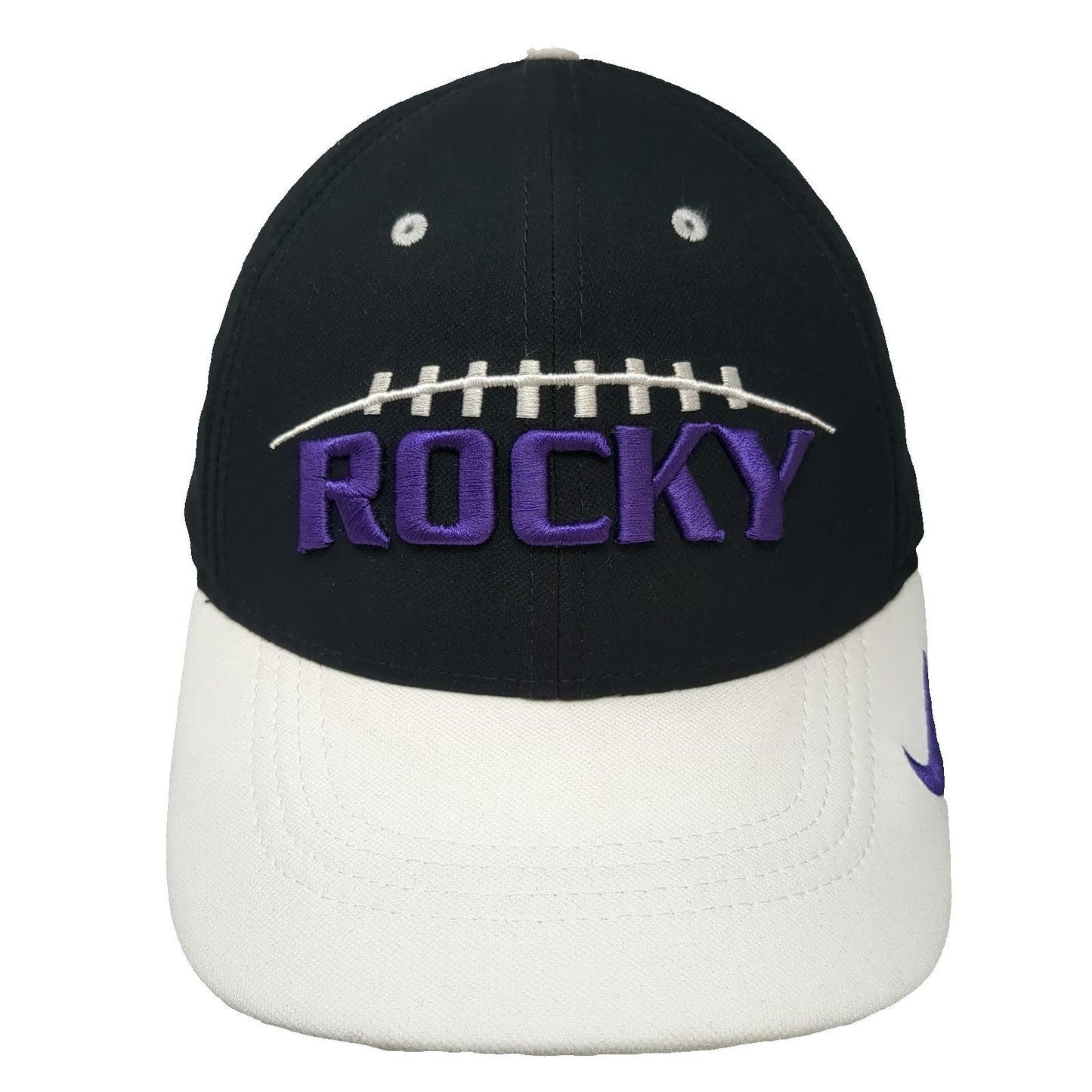 Nike Baseball Cap Black OSFM Rocky Grizzlies Football Purple White Dri-FIT Hat