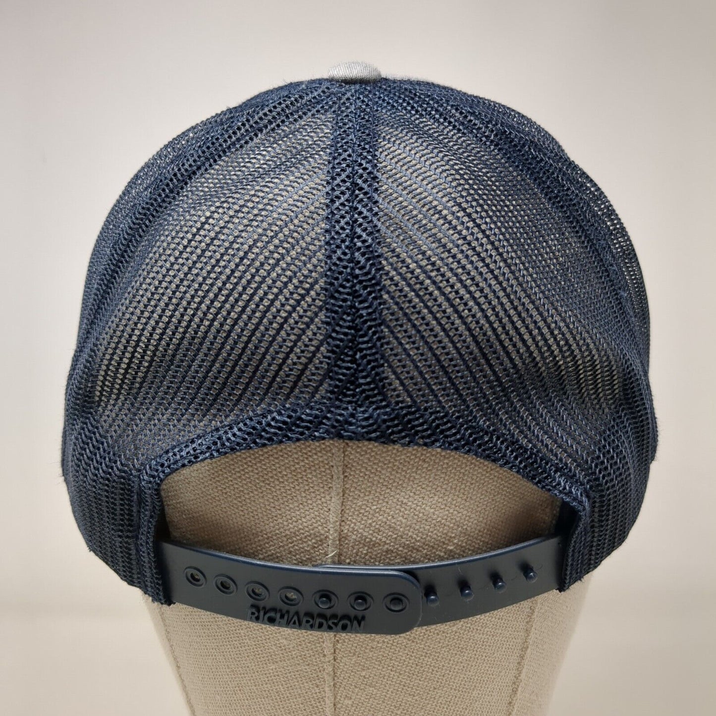 Richardson Snapback Trucker Hat Gray One Size Adjustable Mesh Back 6 Panel
