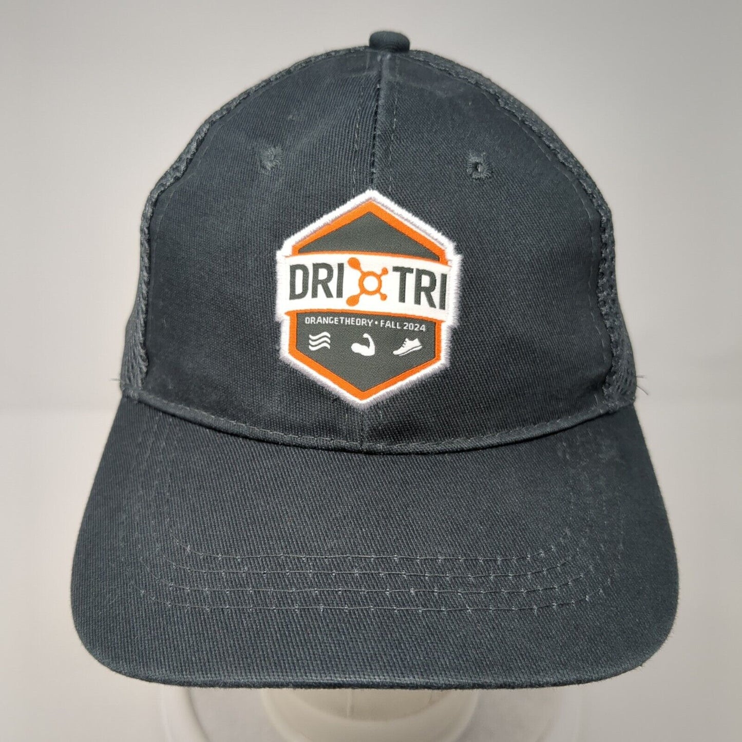 DriTri Orangetheory Snapback Mesh Back Trucker Hat Gray One Size 6 Panel