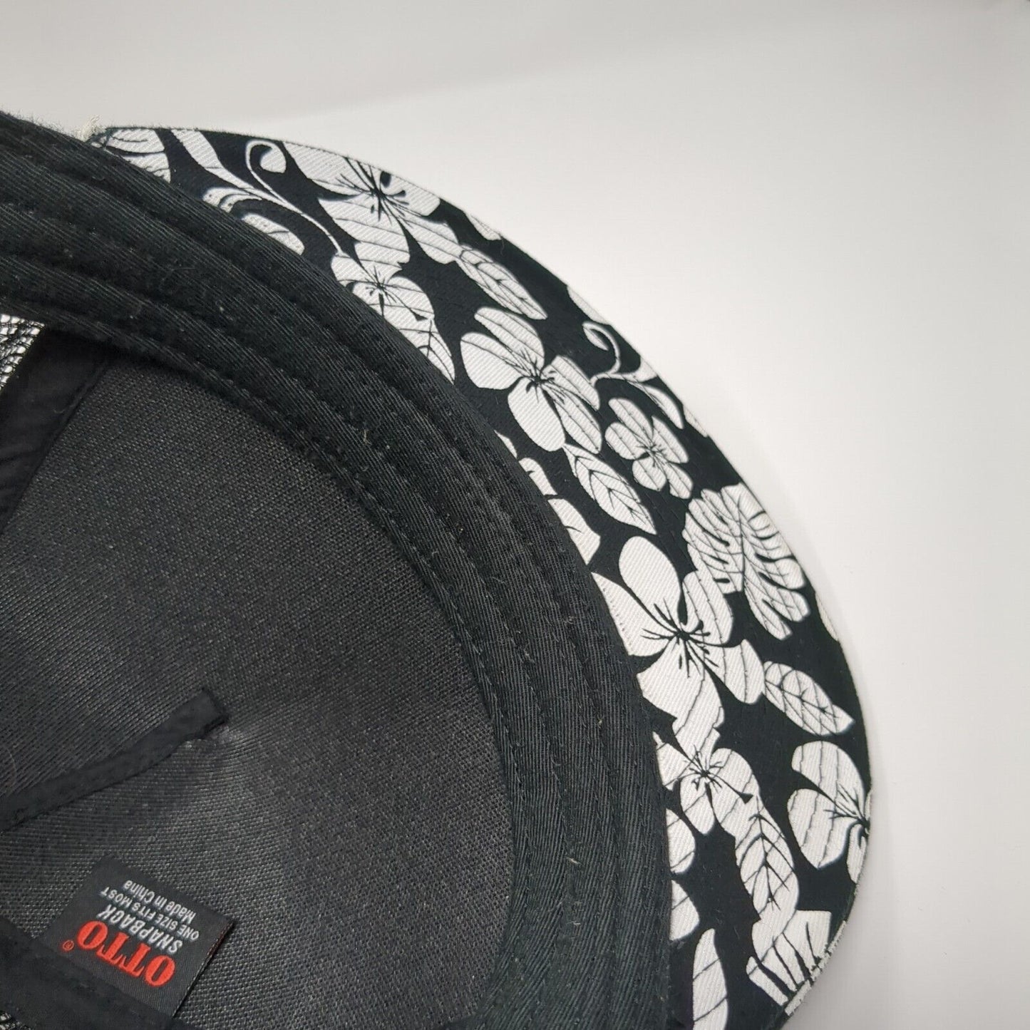 T. Patterson Snapback Trucker Hat Black One Size Adjustable Mesh Back Otto