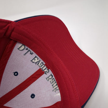 D.L. Evans Bank Idaho Strapback Hat Red One Size Embroidered 6 Panel