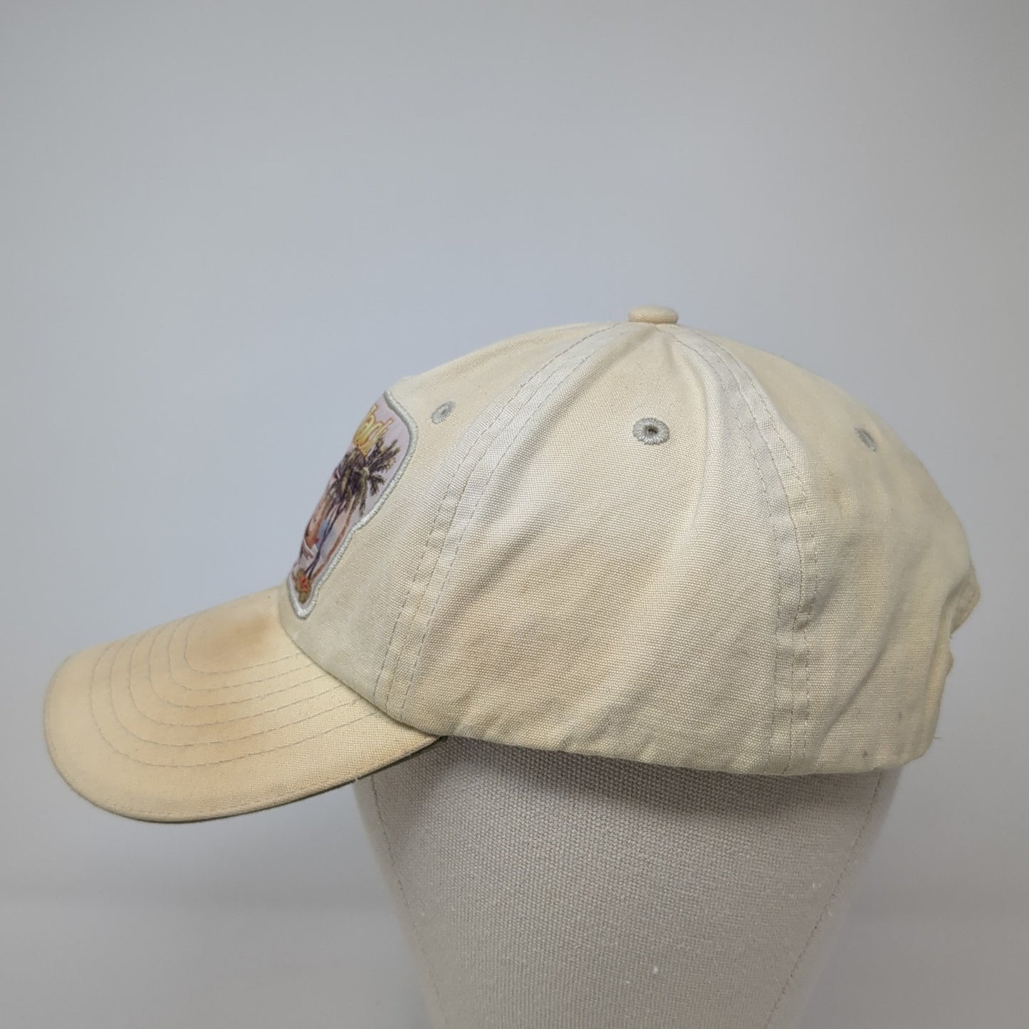 Panama Jack Baseball Cap Beige One Size Adjustable Embroidered 6 Panel Cotton