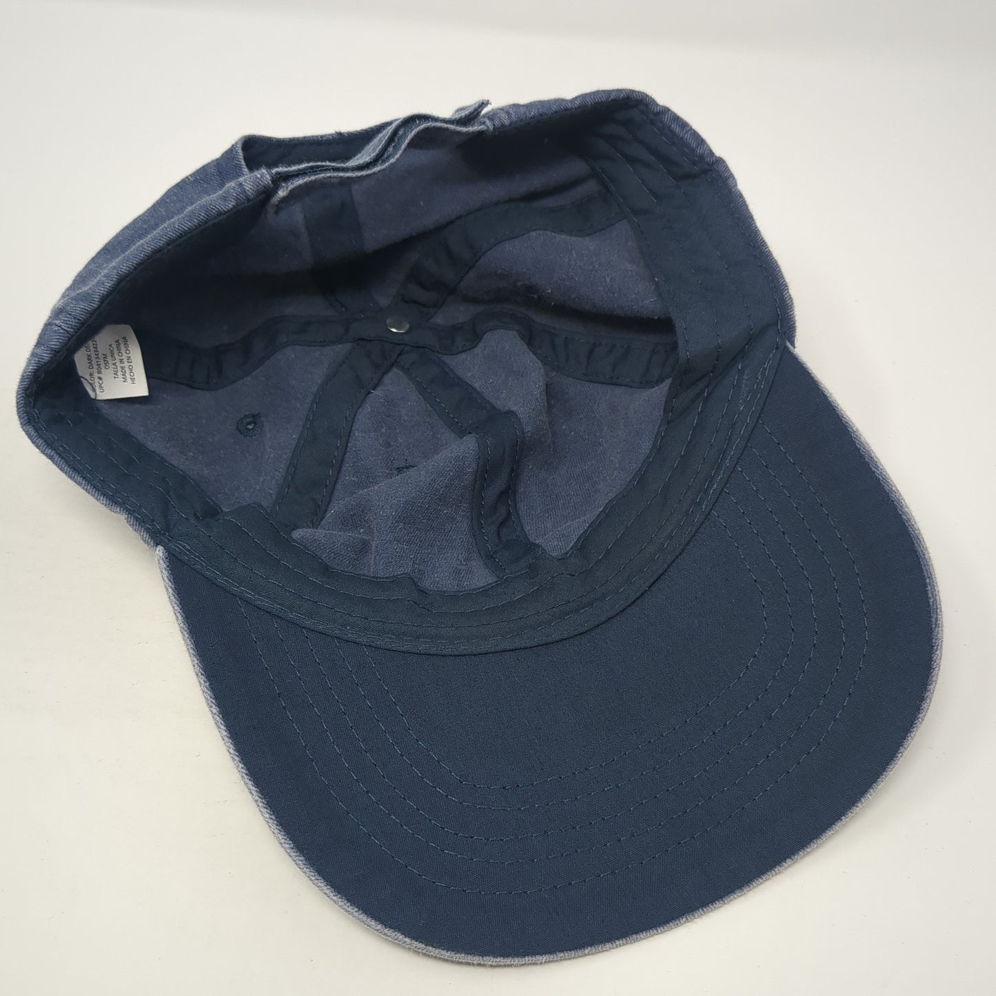 Unbranded Strapback Hat Dark Denim Blue One Size Adjustable 6 Panel