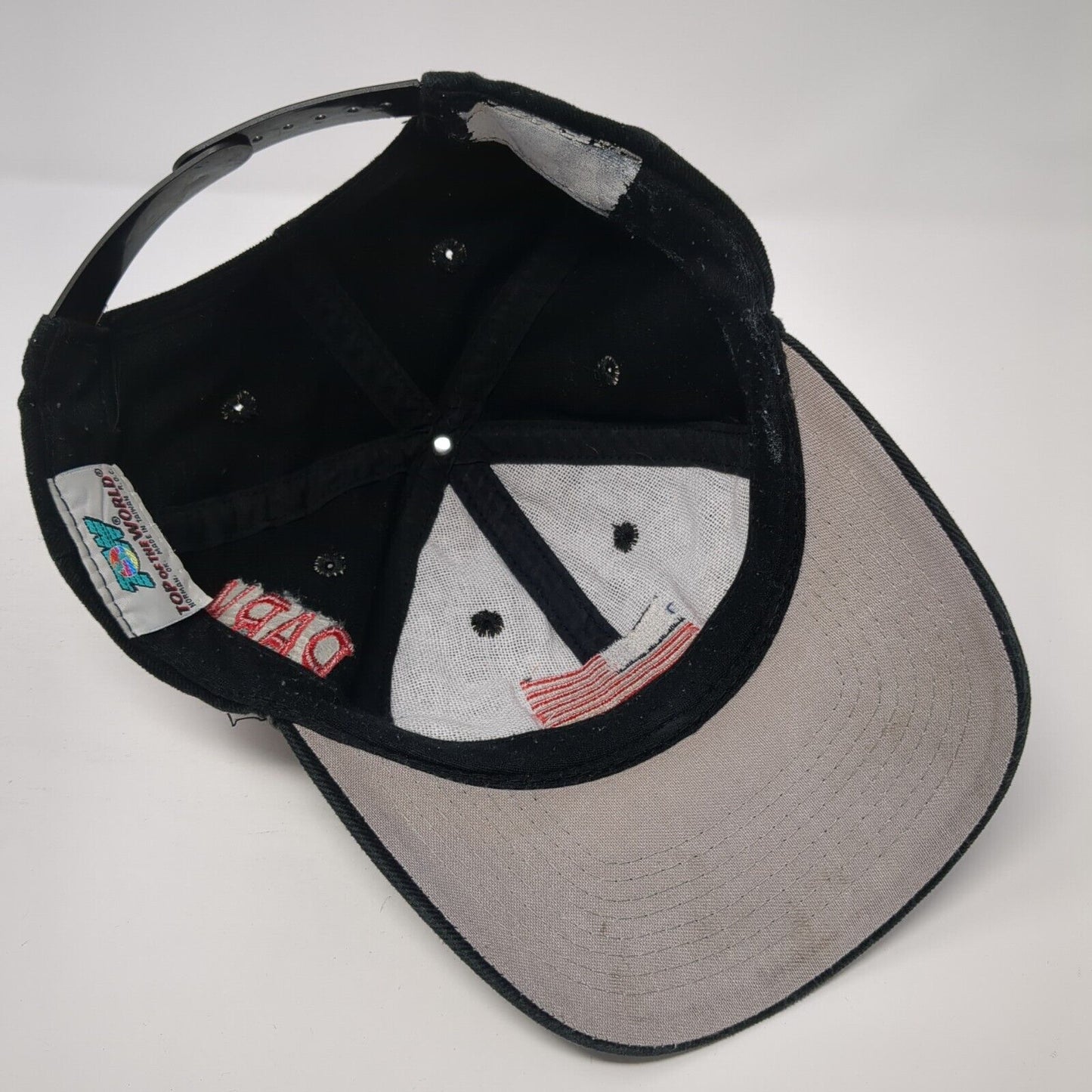 USA Flag Park Snapback Hat Black One Size Adjustable Top of the World