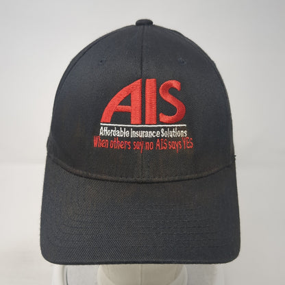 AIS Affordable Insurance Solutions Fitted Baseball Cap Black XL Flexfit Yupoong