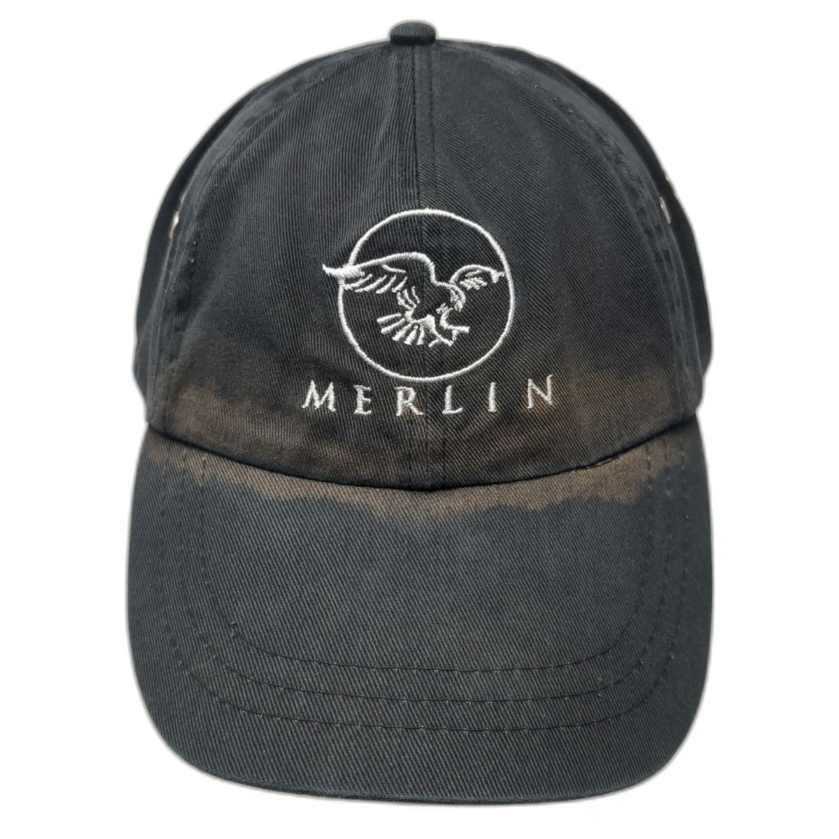 KC Caps Merlin Eagle Black One Size Baseball Cap Slideback Embroidered Bird