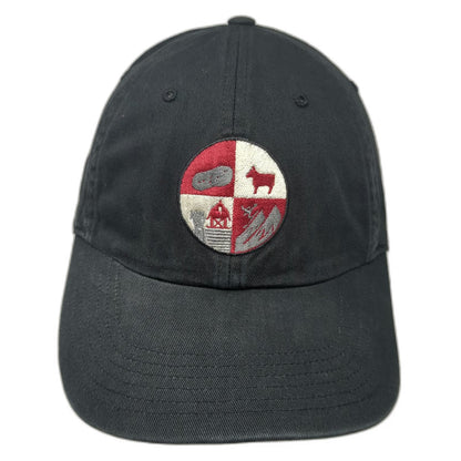 Richardson Baseball Cap Black One Size Jones Family Farm Logo Slideback Hat