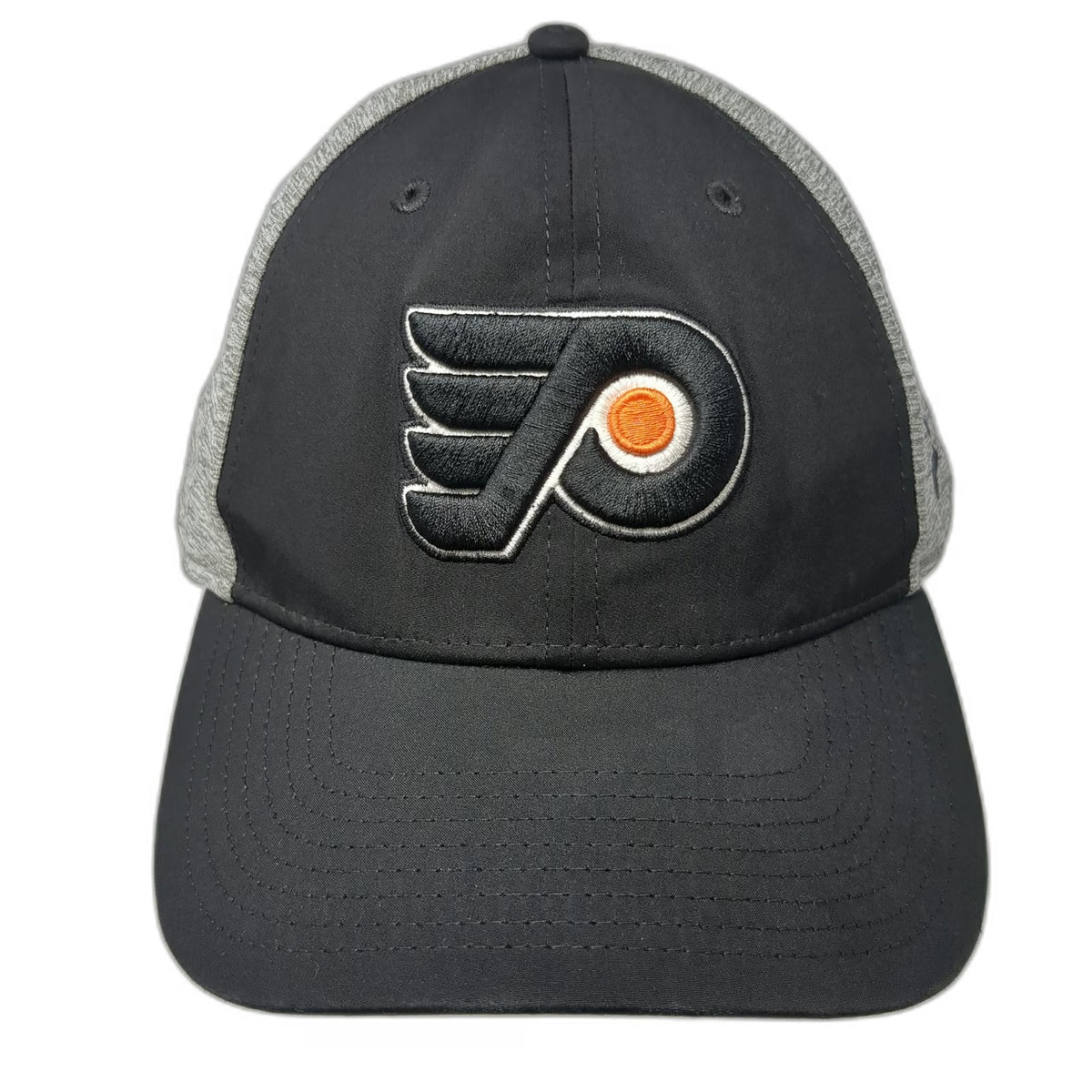 Philadelphia Flyers NHL Fanatics Cap Black Gray XL Heathered Flex Fit Hat Logo
