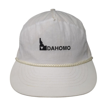 Dahomo Strapback Rope Hat White One Size Solid Adjustable Nylon Otto