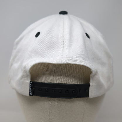 Seager 5 Panel White Black OSFM Rope Hat Snapback Western Cowboy Cotton Steer