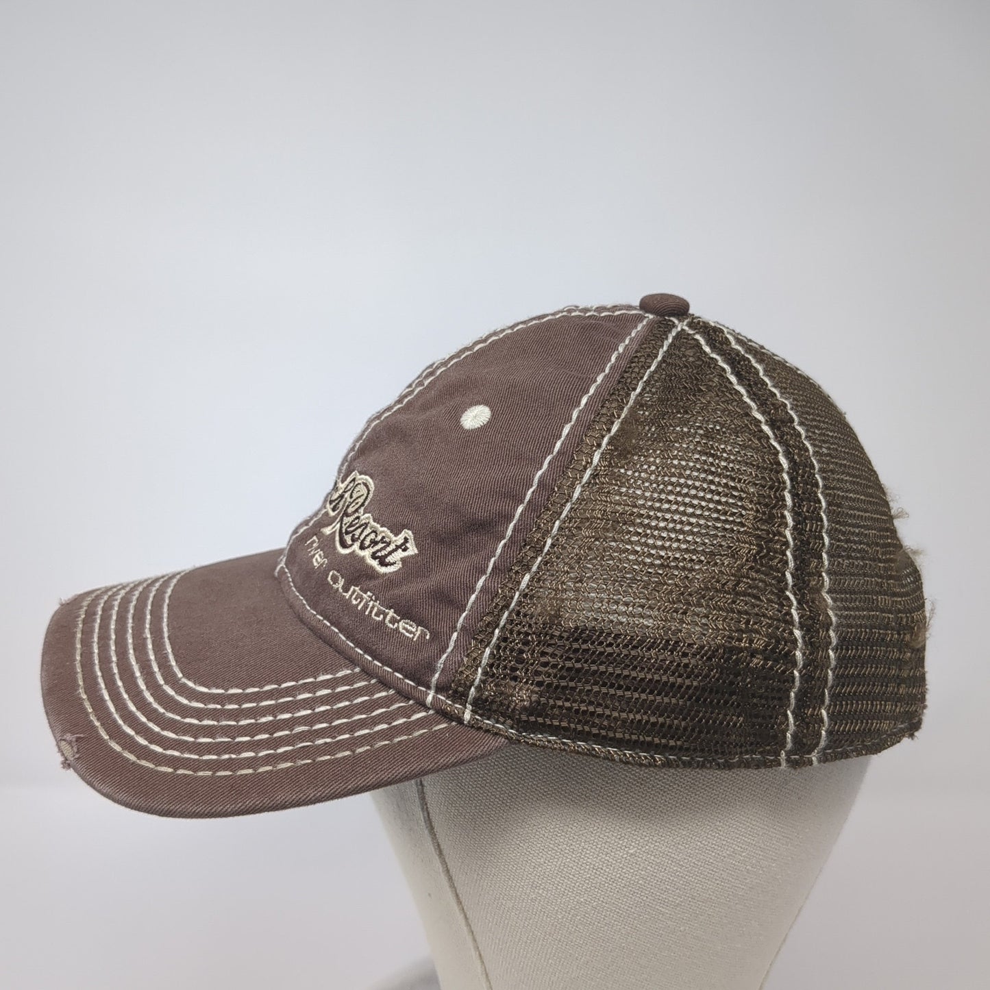 River Ranch Resort River Outfitter Trucker Hat Brown OS Adjustable Outdoor Cap