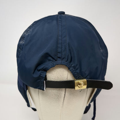 Imperial Headwear Baseball Cap Blue One Size Ear Flaps Sun Valley Chin Strap Hat