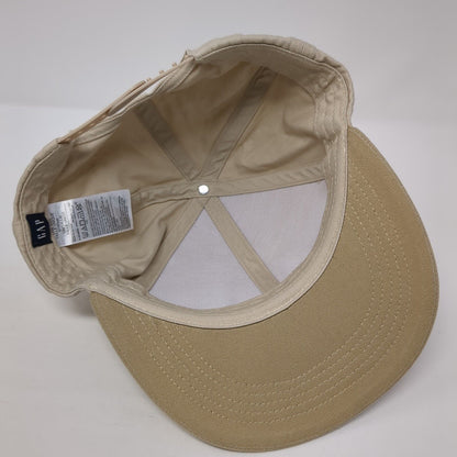 Gap Snapback Hat Tan One Size Adjustable Vented Holes 6 Panel Blank Cotton