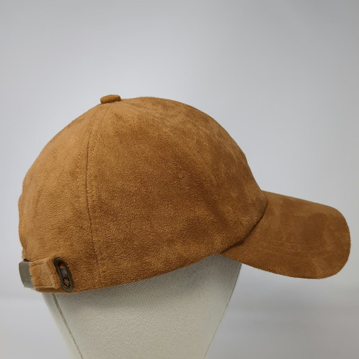 Free People Baseball Cap Brown One Size Slideback Faux Suede Adjustable Hat