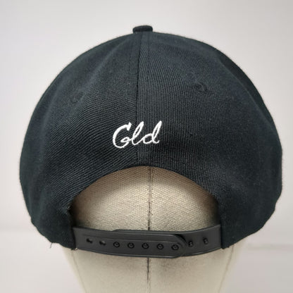GLD Say Less Reaper Snapback Hat Black One Size Acrylic Wool Embroidered Graphic