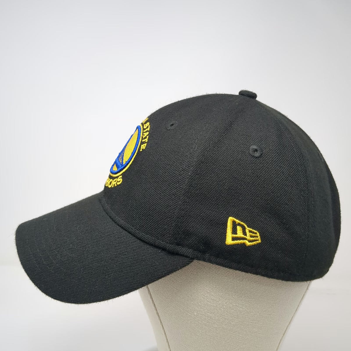 Golden State Warriors NBA New Era Black One Size Hat 9FORTY Adjustable Strapback