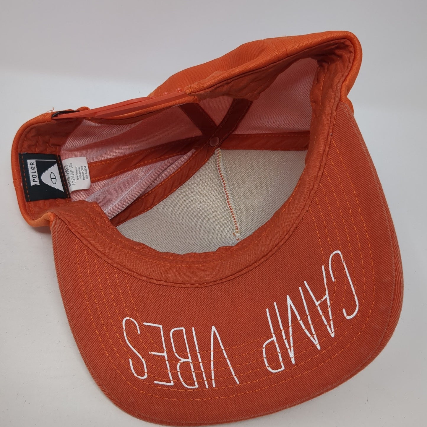 Poler Patch Snapback Hat Orange One Size Camp Vibes Adjustable Outdoor