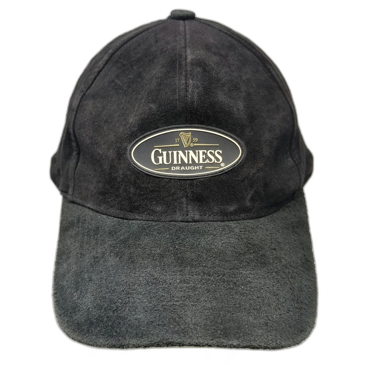 Traditional Craft Guinness Suede Leather Black Baseball Cap One Size Ireland Hat