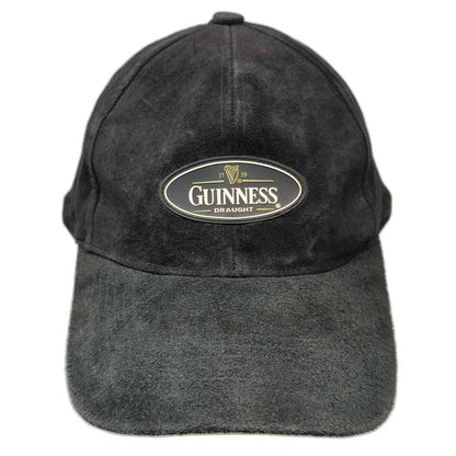 Traditional Craft Guinness Suede Leather Black Baseball Cap One Size Ireland Hat
