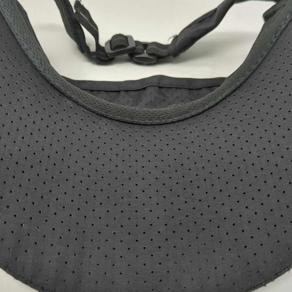 Black Visor One Size Belize Anchor Perforated Polyester Adjustable Slideback Hat