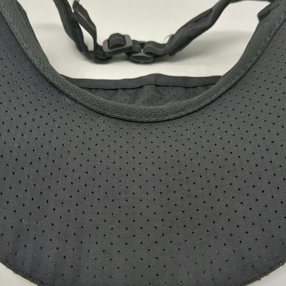 Black Visor One Size Belize Anchor Perforated Polyester Adjustable Slideback Hat