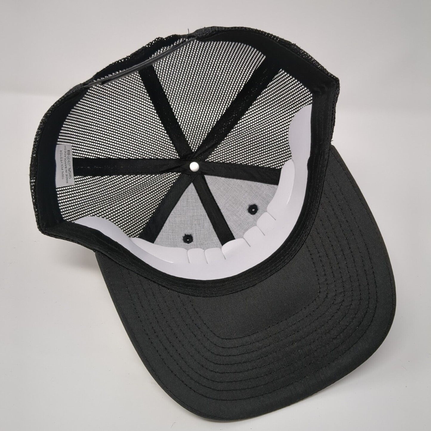 Cabela's Club Snapback Trucker Hat Black One Size Adjustable Mesh Back Polyester