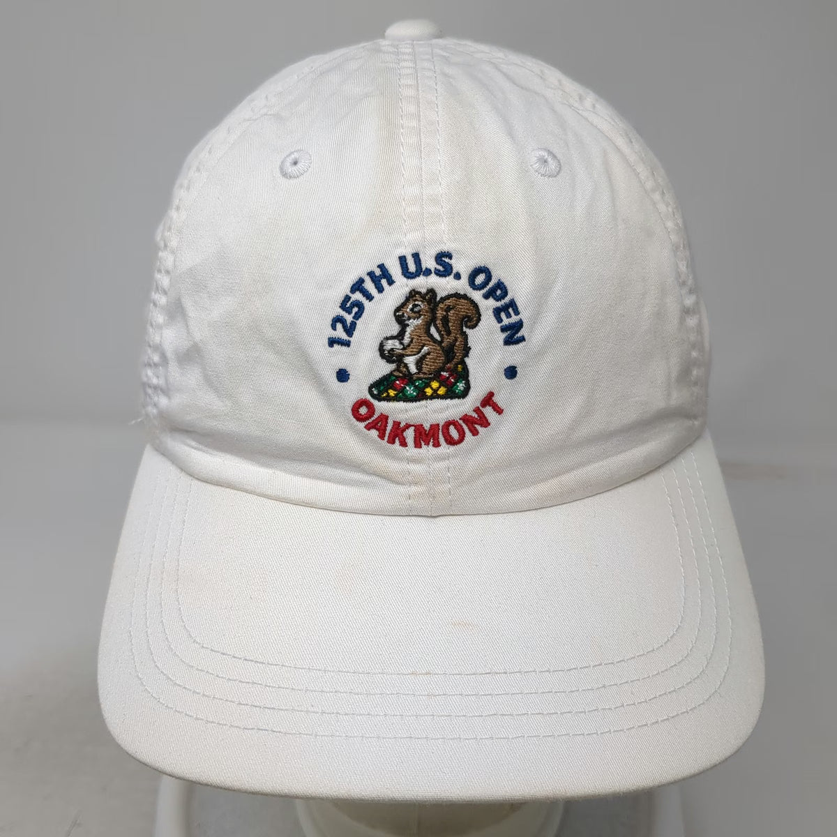 Ahead Baseball Cap White One Size USGA Member 125th US Open Oakmont Squirrel Hat