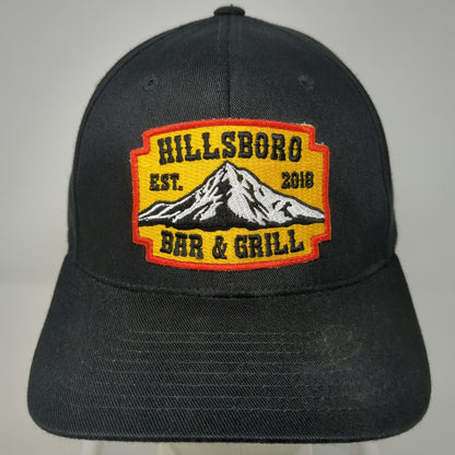 Flexfit Baseball Cap Black XL Hillsboro Bar & Grill Patch Mountain Fitted Hat