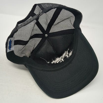 BIG Trucker Hat Black One Size The Boss Embroidery Mesh Back Snapback Adjustable