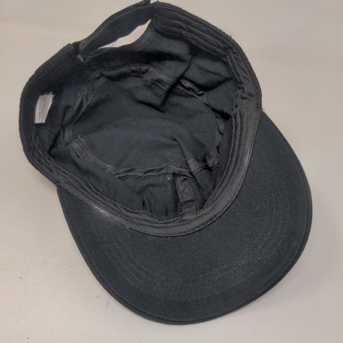 Unbranded Strapback Army Cap Black One Size Adjustable Lightweight Blank
