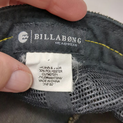 Billabong Trucker Hat Black One Size Tie-Dye Rainbow Stripe Mesh Snapback