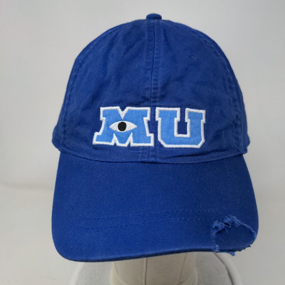 Monsters University Adult Strapback Hat Blue One Size Embroidered Disney Parks