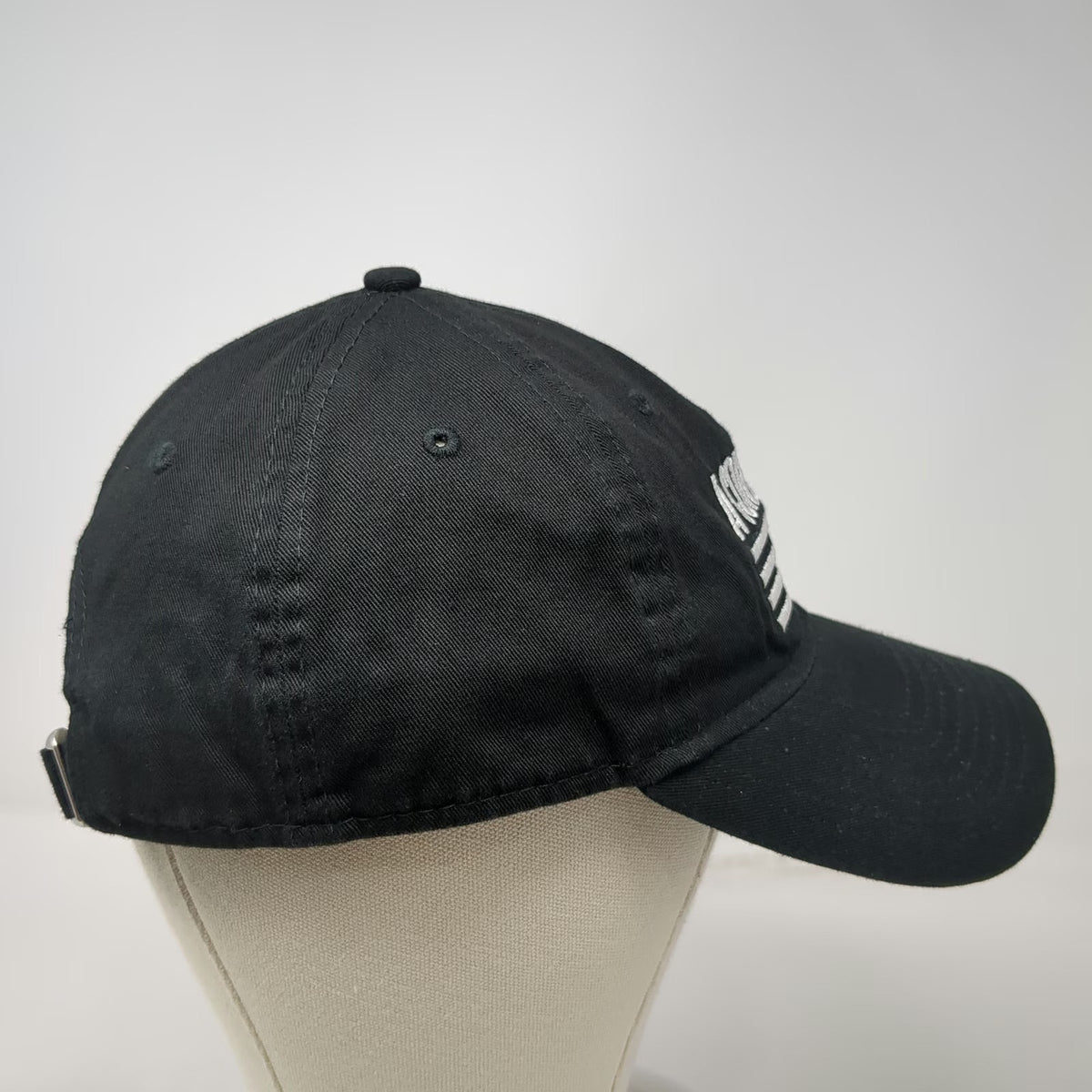 New Era Baseball Cap Black One Size A-CORE Logo Embroidered Cotton Slideback Hat