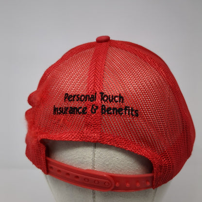 Personal Touch Insurance & Benefits Snapback Trucker Hat Red OS Port Authority