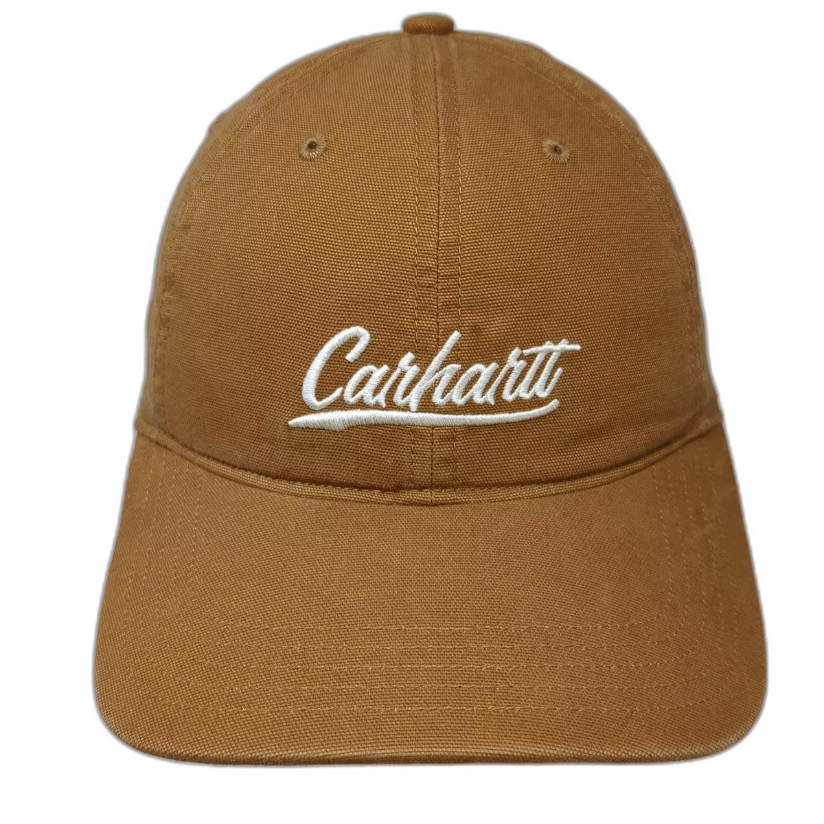 Carhartt Baseball Cap Brown One Size Script Embroidered Canvas Slideback Hat