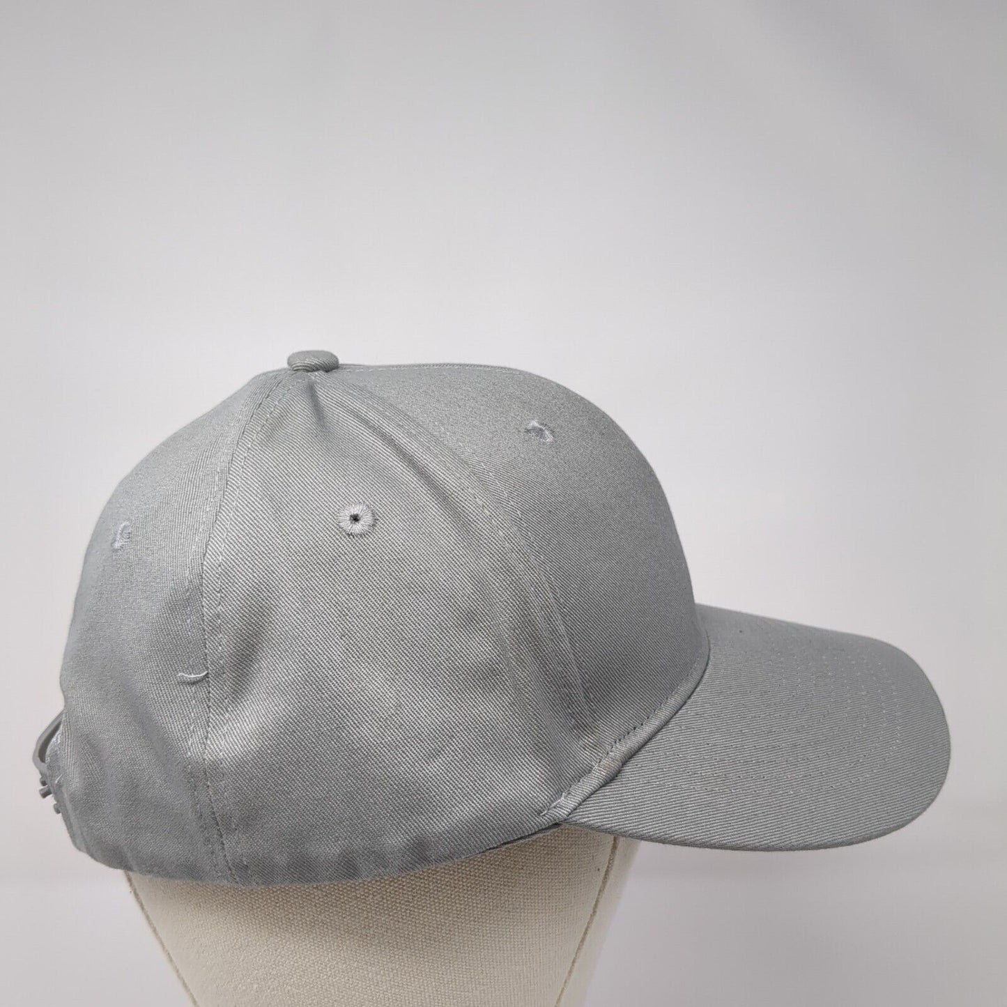 JST Snapback Hat Gray One Size Adjustable Embroidered 6 Panel Port Authority