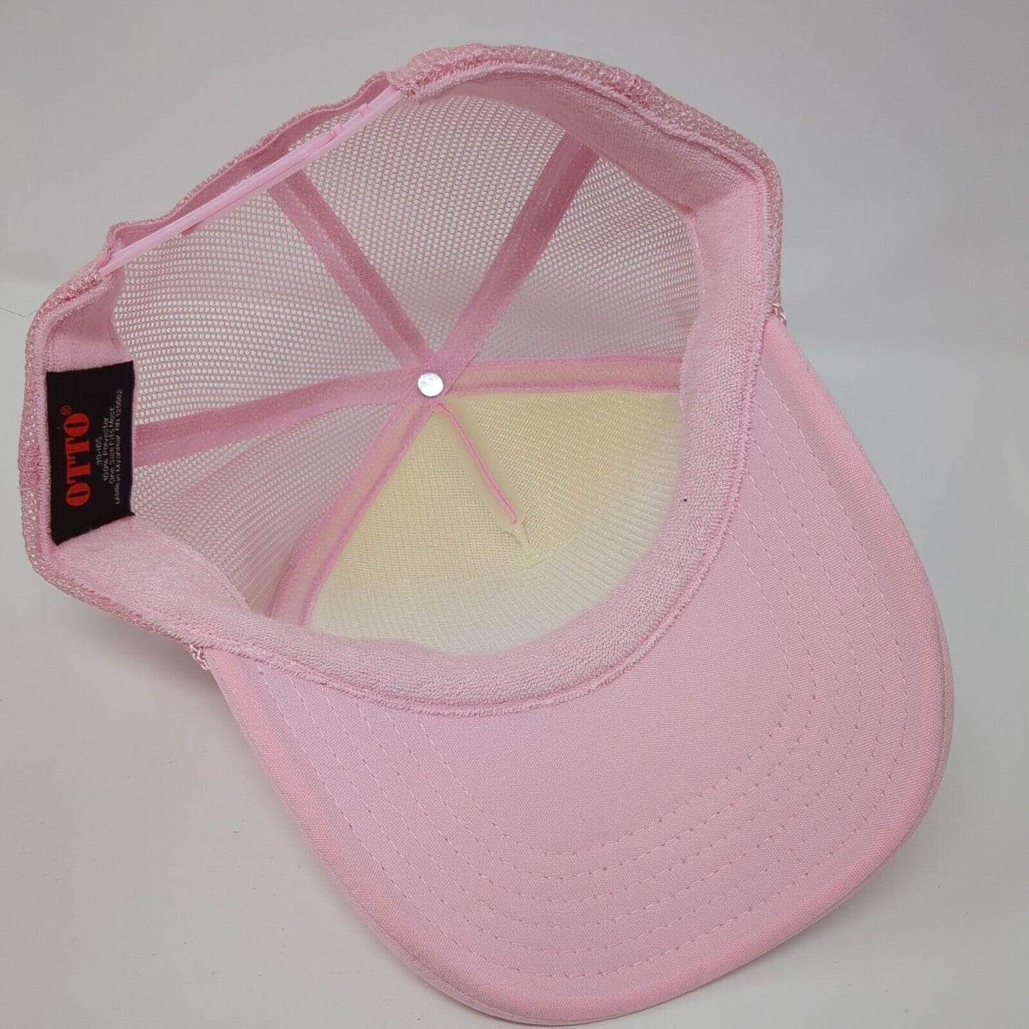 Pickleball Snapback Trucker Hat Pink One Size Adjustable Mesh Back Rope Otto