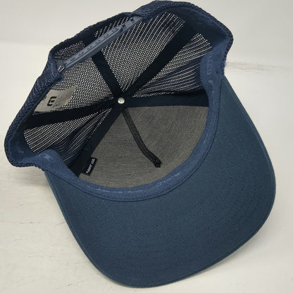 TravisMathew Trucker Hat Blue One Size Snapback Mesh Flexfit 110 Stripe Logo