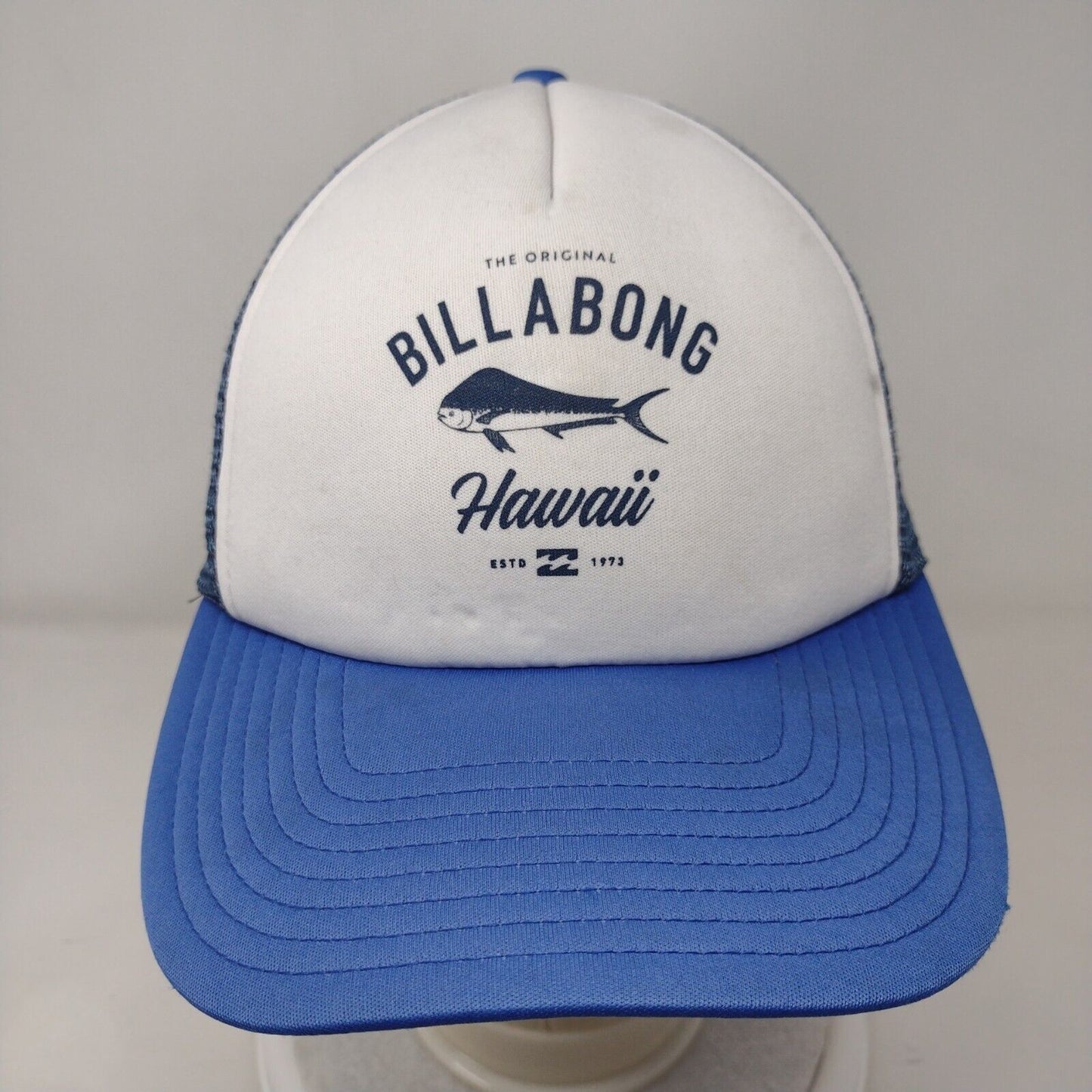 Billabong Hawaii Snapback Trucker Hat Blue One Size Mesh Back Colorblock