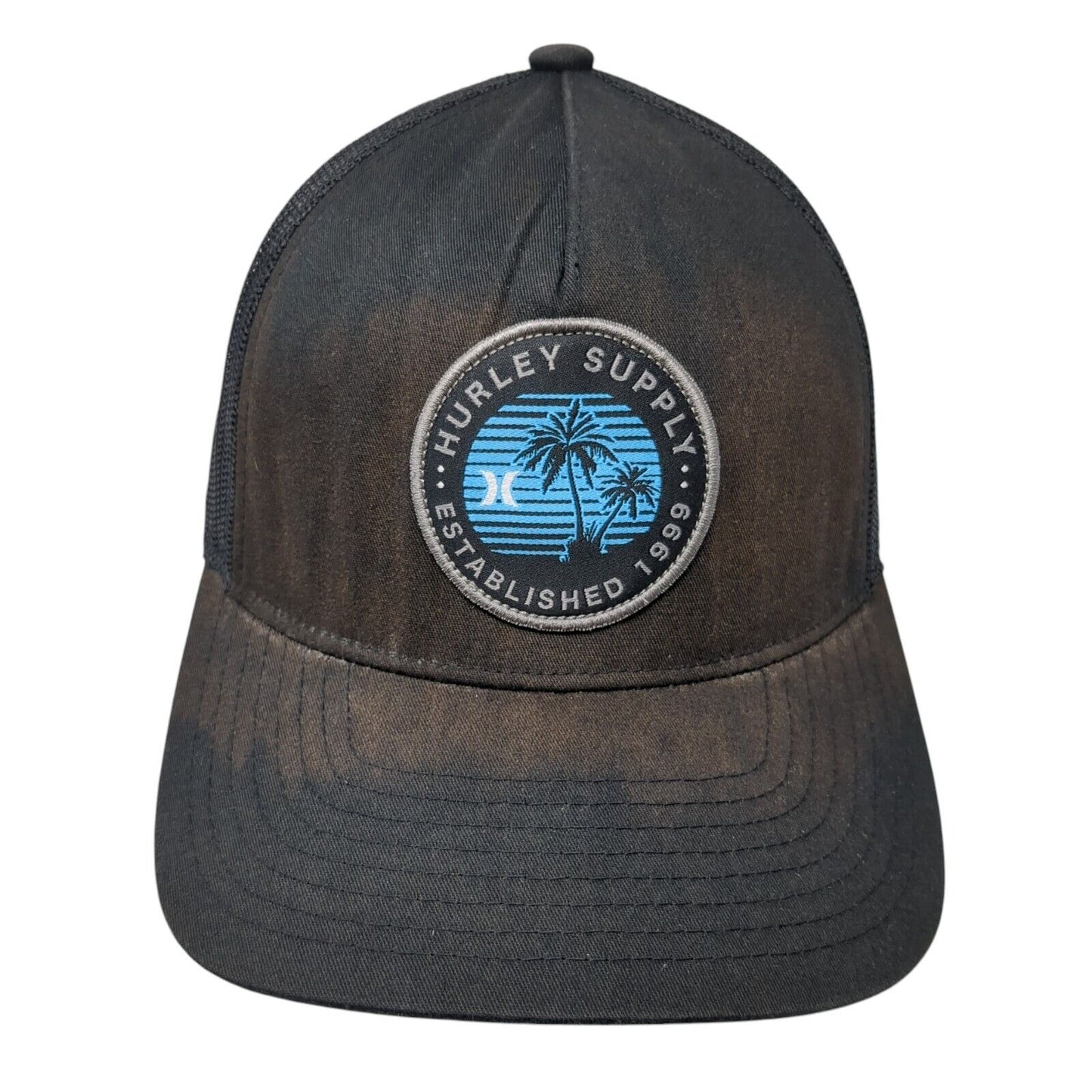 Hurley Supply Snapback Mesh Back Trucker Hat Black One Size Yupoong