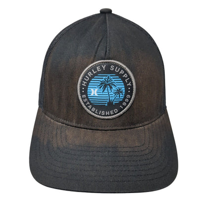 Hurley Supply Snapback Mesh Back Trucker Hat Black One Size Yupoong